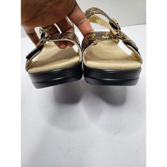 Alegria Morgyn Pretty Things Leather Floral Strap Wedge Sandals Size 8.5 (EU39) - Picture 8 of 11